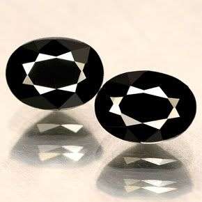 1.59ct (2pc) Pair Oval Natural Black TOURMALINE Gemstones - 100% Natural Earth Mined!