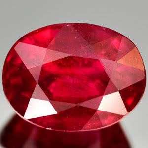 AAA 2.54 Ct. SPLENDID! Oval Natural Top Blood Red Ruby - Exact Photos taken of stone!