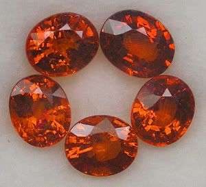 4.23Cts**5 Pieces** Rich Mandarin Orange Spessartite Garnet Gem Lot - SHIPPED FROM WITHIN S.AFRICA