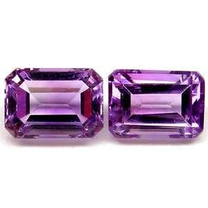 1.80ct.Matched Pair Emerald Cut Top Purple Amethyst Gemstones - R1 No Reserve
