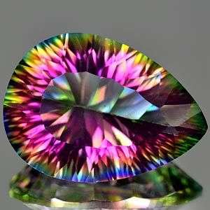 9.22 Ct. Striking FLAWLESS Natural Mystic Green Quartz  - Exact photo of gem