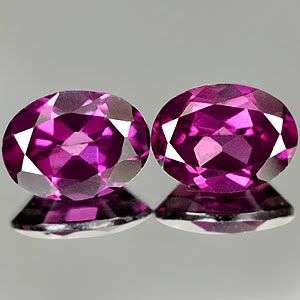 3.15 Ct. Matching Pair Clean Natural Rhodolite Garnets - Exact Photos taken of stone!