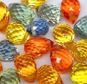 AAA 7.00ct.**(19pcs) Mixed Colour Sapphire BrioletteGemstone LOT - 100% Natural!