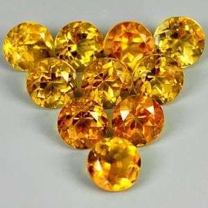 AWESOME LOT! 5.05Cts. (10 Pcs) Flawless Natural Golden Yellow Citrine Gemstones - 100% Natural