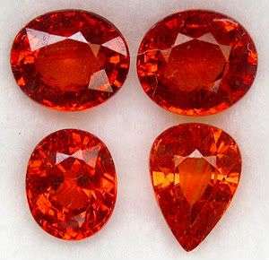 AAA SET**4.53ct.DAZZING SET! Mandarin Orange Spessartite Garnets - 100% Natural. Exact Photo!