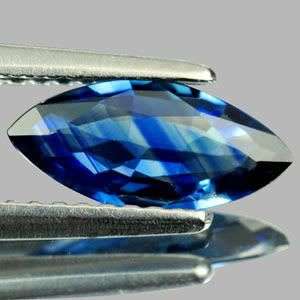 FLAWLESS 0.86 Ct. Unheated Graceful  Natural Blue Sapphire Gemstone - Exact Photos! Calibrated.