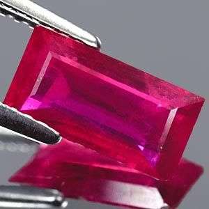 AAA 1.63Ct. Baguette Cut Natural Pink Red Ruby Gemstone - Exact Photos taken of stone!