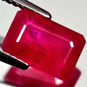 AAA 2.90Ct. Stunning Natural Octagon Cut Pink Red Ruby Gemstone - Exact Photos taken of stone!