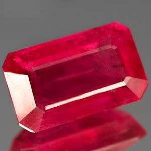 AAA 1.96Ct. Stunning Natural Octagon Cut Blood Red Ruby Gemstone - Exact Photos taken of stone!