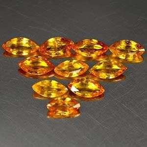 AAA 3.05 Cts.**10 Pcs**Natural Orange Yellow Songea Sapphire LOT! - 100% Money Back Guarantee!