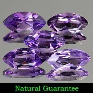 AAA Flawless 4.30Cts.*(5pcs)* Top Purple Marquise Cut Amethyst Gemstone LOT - 5Pcs, 1 Auction