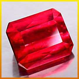 Excuisite!  2.60Ct.*100% Natural Octagon Emerald Cut Blood Red Ruby Gemstone - Exact Photos taken!
