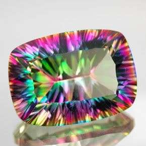 13.41ct Flawless Cushion Rainbow MYSTIC QUARTZ  - R1 NO RESERVE