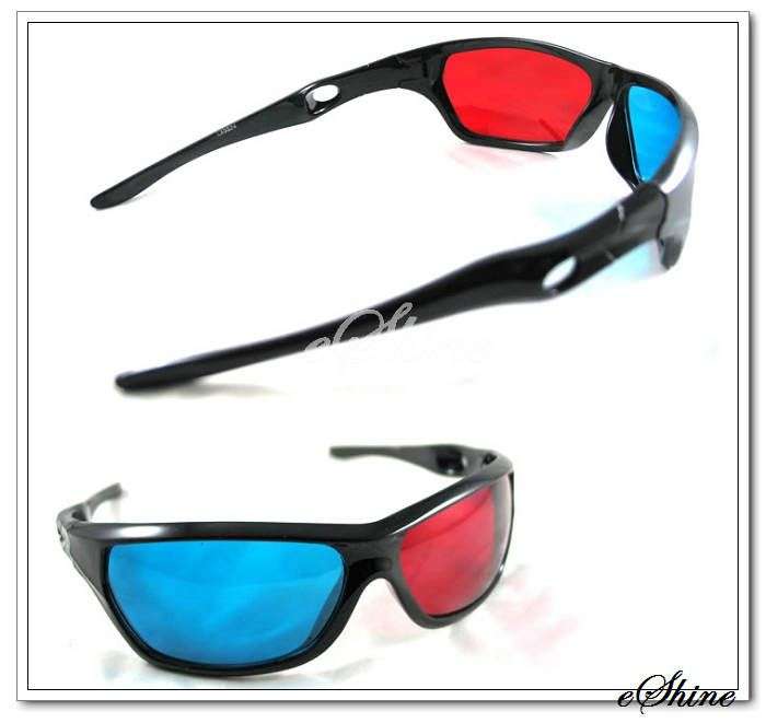 Red & Blue Plastic 3D glasses for 3D Video Movie Games TV