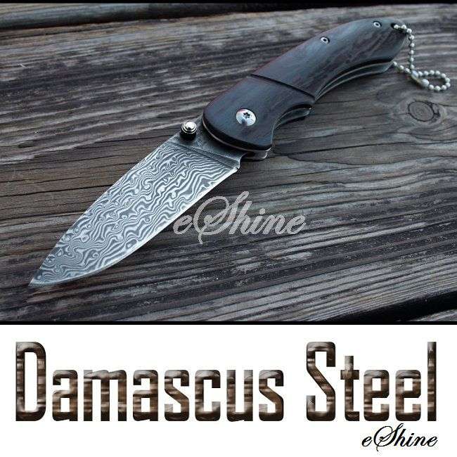 Hand Made Damascus Steel Folding Knife