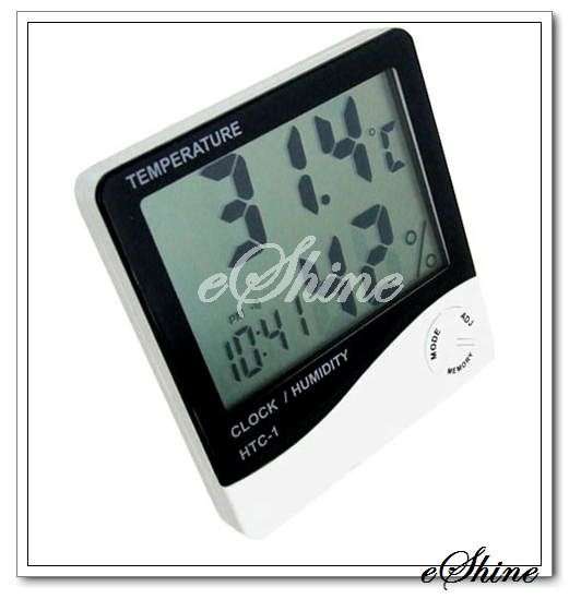 LCD Digital Temperature Humidity Meter Hygrometer Alarm Clock