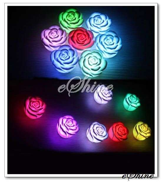 Colorful Rose LED 7 Color Change Lamp Night Light