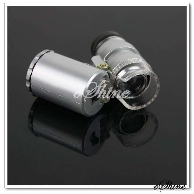 60X Microscope Loupe LED Magnifier + Currency Detecting