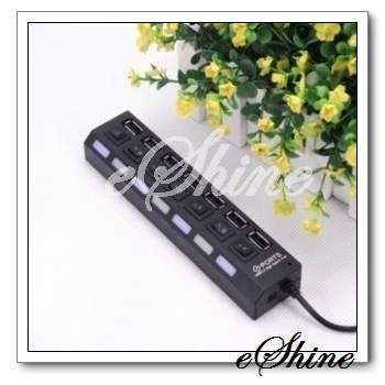 7 Port USB Hub with Individual Port On/Off Switches