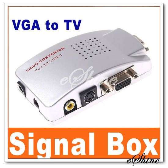 PC VGA to TV Video AV Signal Converter Video Switch Box