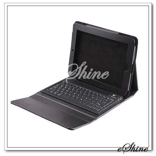 Bluetooth Wireless Keyboard + Leather Stand Cover Case for Apple iPad 2