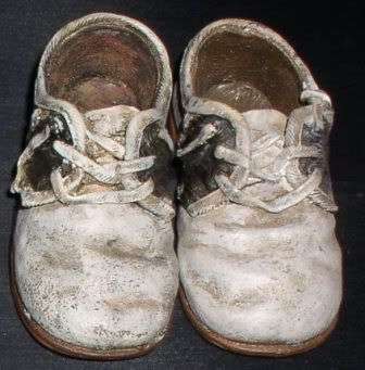 Pair of boys' miniature grey ornamental takkies