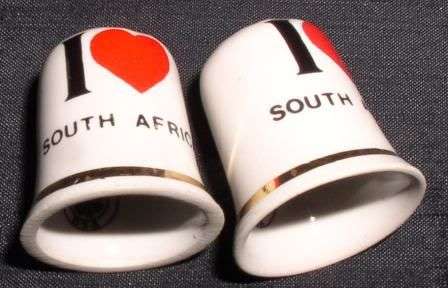 Pack 6 - I Love South Africa Thimbles