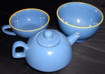 Blue 3 Piece Breakfast Set