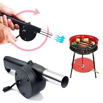 *LOCAL STOCK* Portable Outdoor Barbecue BBQ Grill Air Blower Fan Fire Bellow Fireplace Tool
