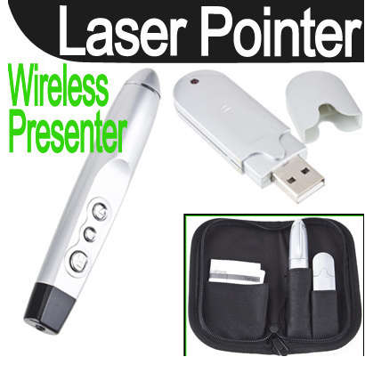 Red Laser Pointer Pen Wireless USB Word PowerPoint Presenter PPT Teach PC Remote