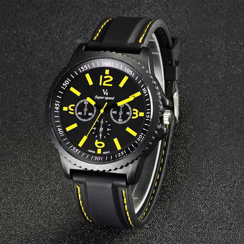 *LOCAL STOCK* Luxury Military Quartz Analog Fashion Mens V6 Sport Large Numbers Wrist watch