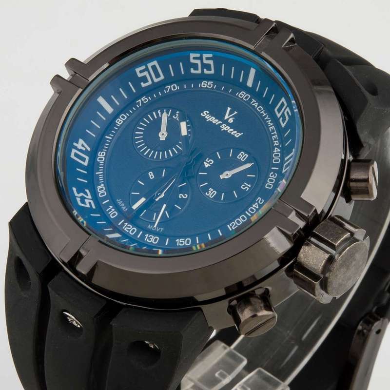 *LOCAL STOCK* Luxury Fashion Sport V6 Watch Men Leisure Fashion Tyre Style Watch