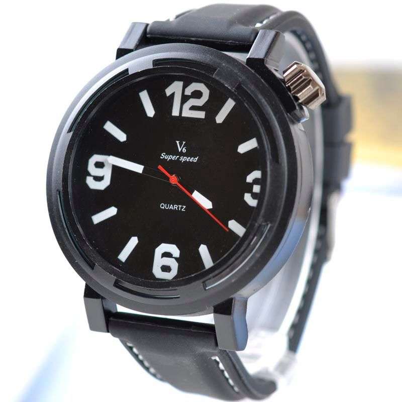 *LOCAL STOCK* Luxury Military Quartz Analog Fashion Mens V6 Sport Large Numbers Wrist watch