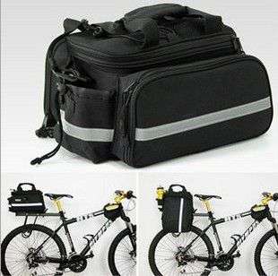 *LOCAL STOCK* Large Bike Bicycle Rear Seat Zipper bag Pannier Traveling Camping handbag with straps