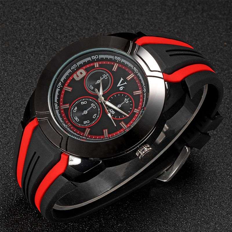 *LOCAL STOCK* Luxury Fashion Sport V6 Watch Men Leisure Fashion Tyre Style Watch