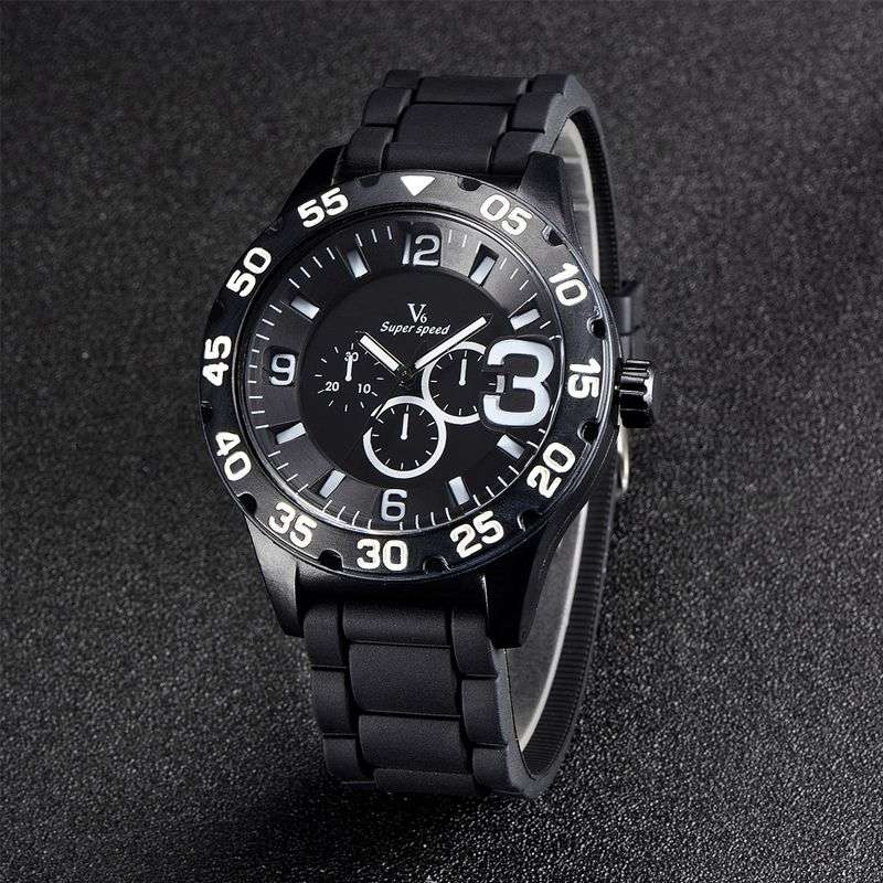 *LOCAL STOCK* Military Quartz Analog Fashion Mens V6 Sport Large Numbers Wristwatch