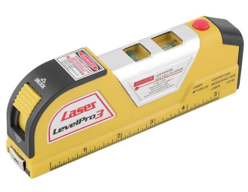 *LOCAL STOCK* Laser Level Ruler Measuring Tool 2.5 Meter Tape Construction Site Gadget Home