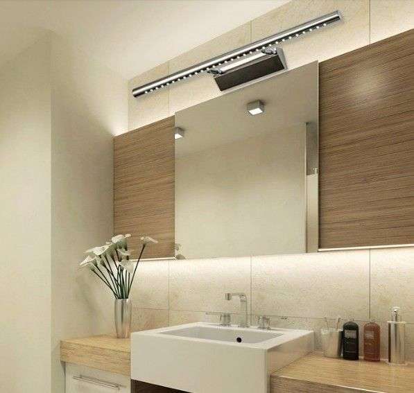 *LOCAL STOCK* 40CM Stainless Steel Energy-Save 5W LED Wall Bathroom Mirror Light Front Lamp