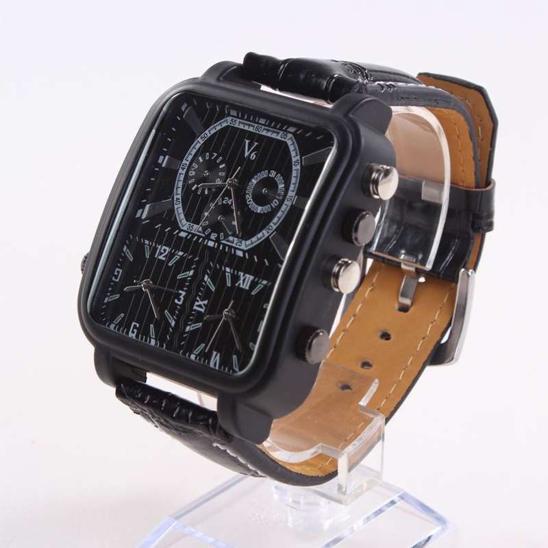 *LOCAL STOCK* Luxury Military Army Quartz Analog Fashion Mens leather Strap V6 Sport Wrist watch
