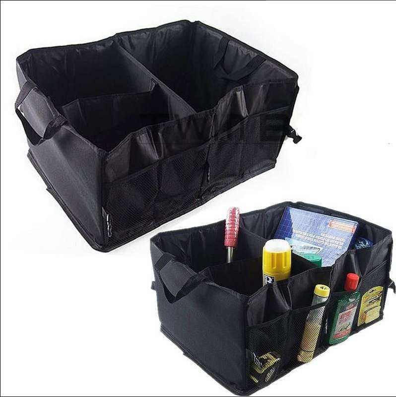 *LOCAL STOCK* Car Trunk Multifunction Organizer Foldable Collapsible Bag Storage Folding Black