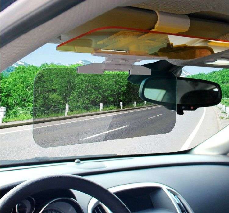 *LOCAL STOCK* Universal Fashion car Day and Night Anti-Glare Goggles Mirror Sunshade Sun Visor