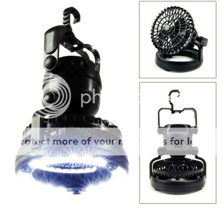 *LOCAL STOCK* 2-in-1 Portable 18 LED Tent Camping Light with Ceiling Fan Hiking Outdoor Latern