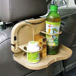 -LOCAL STOCK- Foldable Car Auto Food Meal Drink Tray Desk Dining Table Water Cup Stand Holder