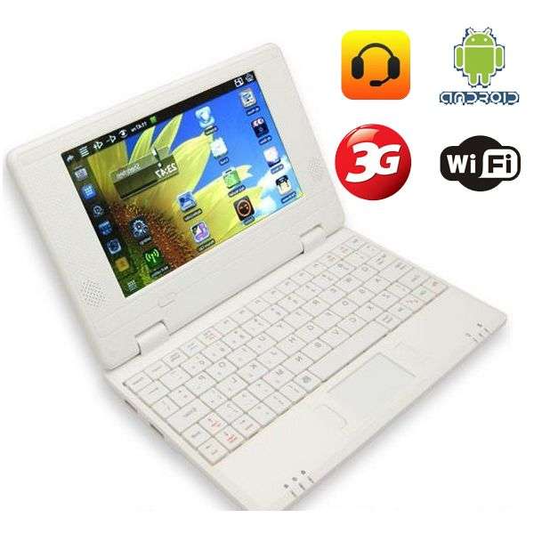 *LOCAL STOCK* 7" Android 2.2 Netbook Notebook VIA 8650 Notebook WIFI ~ 3G ~ WHITE