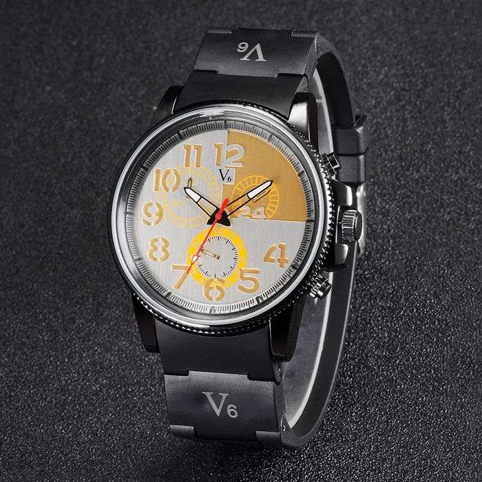 *LOCAL STOCK* Fashion Military Quartz Analog Mens V6 Sport Large Numbers Wrist watch