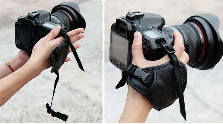 *LOCAL STOCK* Universal Triangle Leather DSLR Camera Hand Grips SLR Camera Wrist Strap Belt
