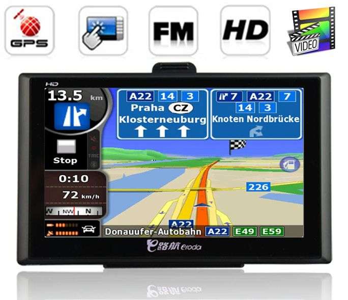 Amazing !!! 7 Inch HD GPS,Car Navigation with IGO RSA Map-4GB-E-book reader-MP4-WINCE OS