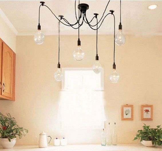 *LOCAL STOCK* Edison Style Chandelier Ceiling Light 6 Lights bulbs Pendant Lamp Lighting Fixture