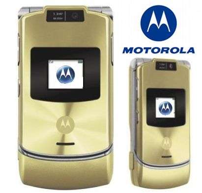 GENUINE Motorola RAZR V3XX,UNLOCKED Cellphone~Color Gold