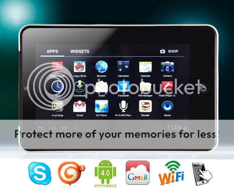 Newest version !!! Google Android 4.0 Tablet PC with Camera ~ 7 Inch ~ 3G  ~ Wifi